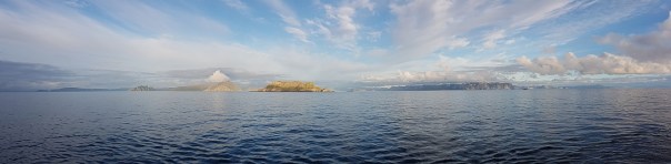 Fjordlandschaft auf der Fahrt nach Tromsø